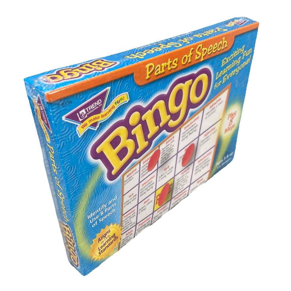 Lakeshore Bingo Parts of Speech Ages 9 & Up NEW Sealed 3 to 36 Players